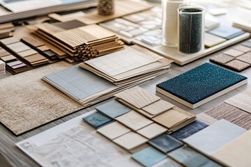 Interior design samples, various materials