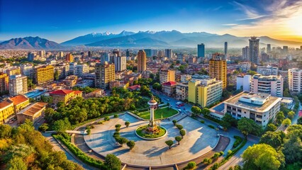 Panoramic Tirana Cityscape from Pyramid Skyscraper - Stunning Albanian Architecture