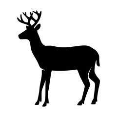 Fototapeta premium Deer Silhouette Vector Illustration