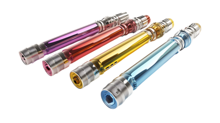 3D illustration of a set of five colourful Lights png