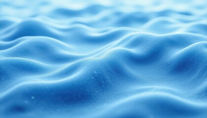 A mesmerizing display of abstract icy blue waves, moving in a slow, graceful motion
