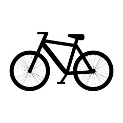 Black Bicycle Silhouette Vector Illustration