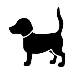 Beagle Silhouette Icon - Dog Vector Illustration