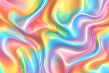 Fototapeta premium Holographic Background.Vibrant abstract geometric textures digital art colorful background contemporary style close-up view modern aesthetic 