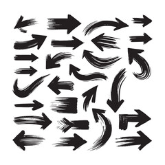 Vector arrow collection icons show direction signs. Vector arrow collection icons show direction signs