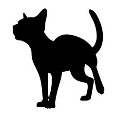 Cat Silhouette Vector Graphic