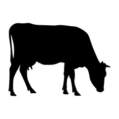 Cow Silhouette Vector Illustration