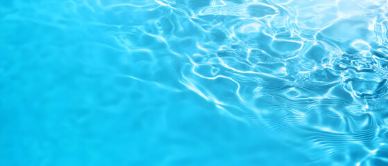 Obraz premium A serene image of clear blue water, showcasing ripples and reflections, perfect for illustrating tranquility and nature's beauty.