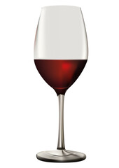 Glass of Red Wine | PNG | Mesh Gradient