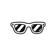 Fototapeta premium Sunglasses Outline: Classic Eyewear Design and Style Element