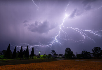 Lightning storm over Buxton NSW Australia