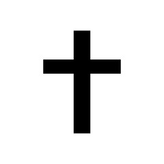 cross on a white