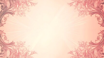 Intricate floral ornamental patterns decorating a softly glowing background