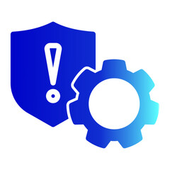 Risk  Icon Solid Gradient Style for Project Management Pack Icon Themes