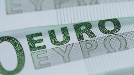 A Detailed CloseUp View of Euro Banknotes Showcasing Their Intricate and Unique Features - Powered by Adobe
