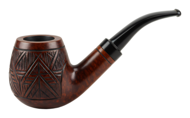 美しい木彫りの煙管