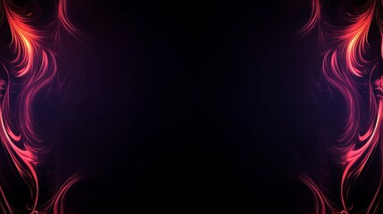 Beautiful Swirling Lines of Color Framing a Dark Backdrop