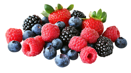 assorted berries including strawberries raspberri