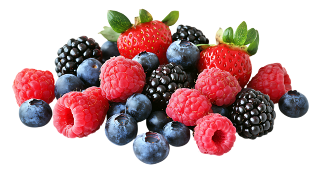 assorted berries including strawberries raspberri