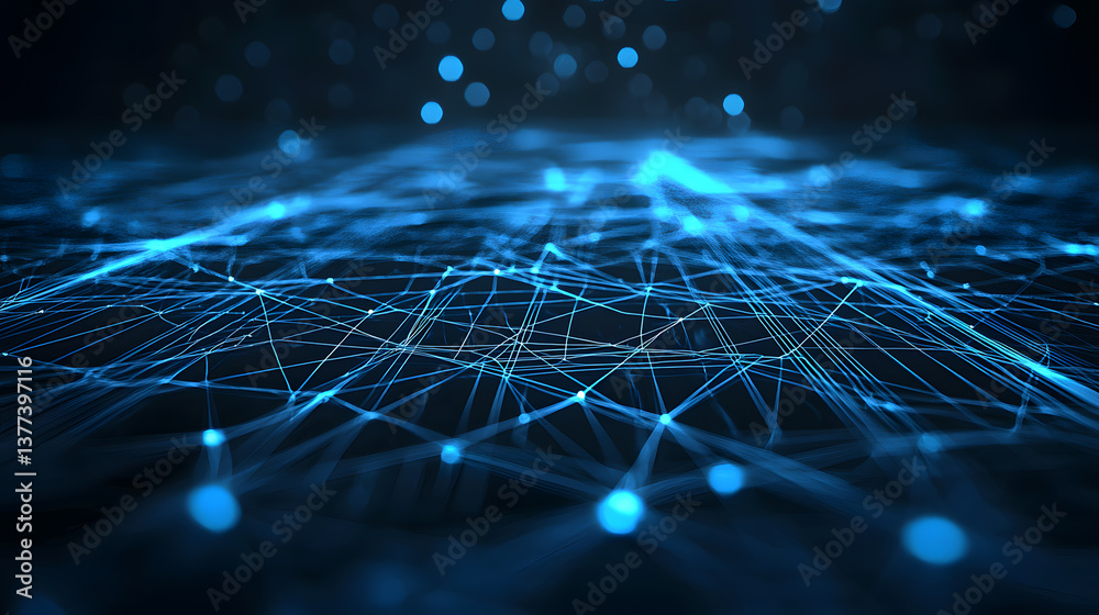 Poster abstract data flow background wallpaper glowing lines creating dynamic connections in digital space