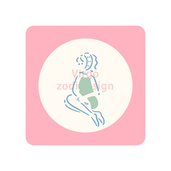 【星座】6.乙女座の女の子のイラスト素材_ペールカラー