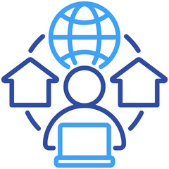 Obraz premium Remote Work Icon