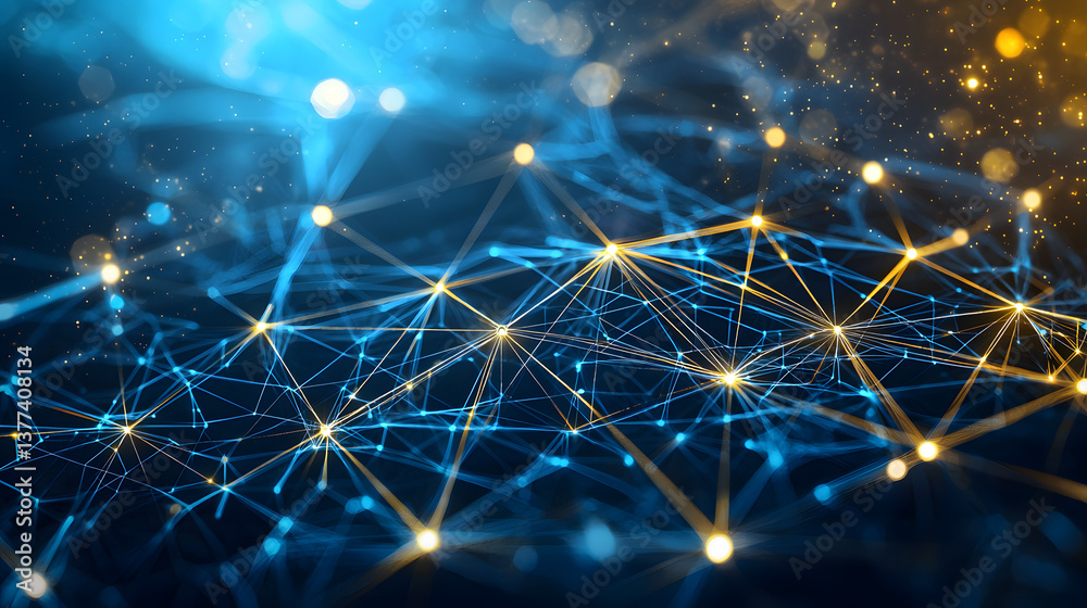 Poster decentralized systems visualization background wallpaper cloud computing concept technology environm