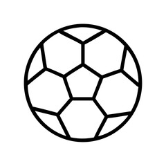 Naklejka premium Soccer Ball Line Art Icon, Football Symbol, Sport Vector Illustration