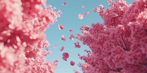 Delicate Pink Cherry Blossoms in Spring