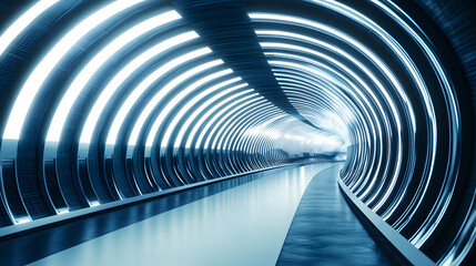 Naklejka premium Dynamic future healthcare tunnel background wallpaper innovative biotechnology concept futuristic environment abstract viewpoint