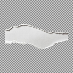 Torn white paper, Torn Paper Edge with Folded Corner Isolated on White Background on transparent background, png, psd
