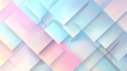 Soft pastel background with layered geometric shapes and textures.