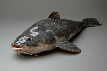 Fototapeta premium A detailed side view portrait of a realistic large fish