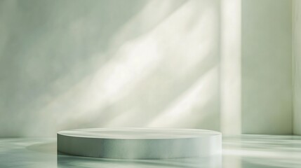 Green background, Podium, Space 05