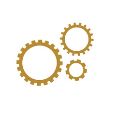 Gear shape icon. Vector sign. Engineering symbol