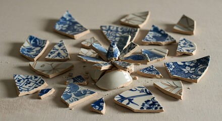 Broken Blue and White Porcelain