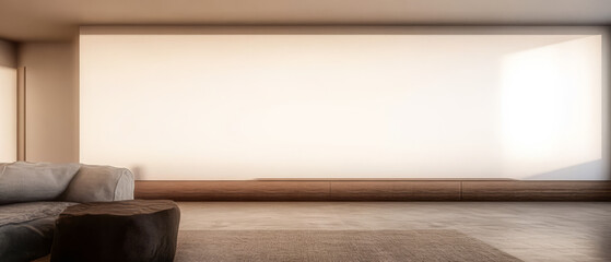 Modern living room interior with minimalist design and natural light in a contemporary setting