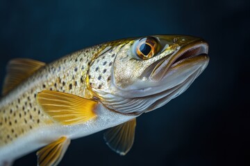 Fototapeta premium A stunning closeup of a beautiful fish with textured skin