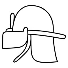 firefighter helmet icon vector illustration