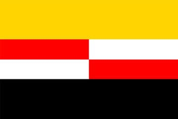 flag of Cerhovice market town, Beroun District, Czech Republic, Flag background. Vector illustration