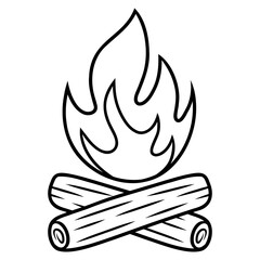 firewood icon vector