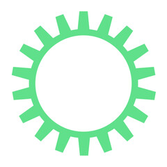 Gear shape icon. Vector sign. Engineering symbol