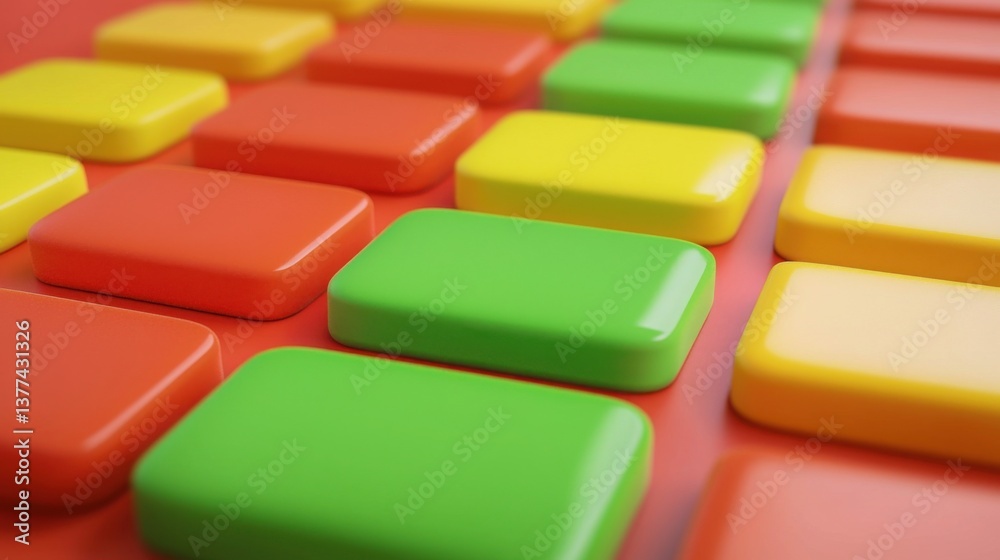 Poster vibrant and colorfully designed computer keyboard showcasing a simplified branding process in a crea