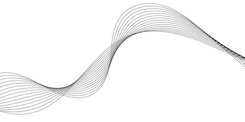 Gray wave curve lines abstract background with flowing particles abstract Curved wavy lines tech futuristic motion background technology line stripe isolated science digital flowing black line 