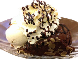 Chocolate and vanilla ice cream scopes isolate on white background die cut