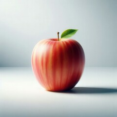 Realistic Apple on White Background