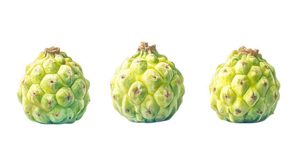 Obraz premium Pack of Custard Apples set Against Transparent Background for Organic Food Branding, Superfood Promotion, or Tropical Market Design