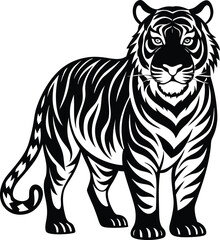 Tiger Silhouette Vector Illustration