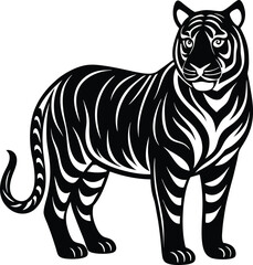Tiger Silhouette Vector Illustration