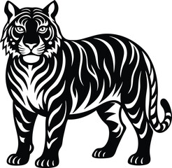 Tiger Silhouette Vector Illustration